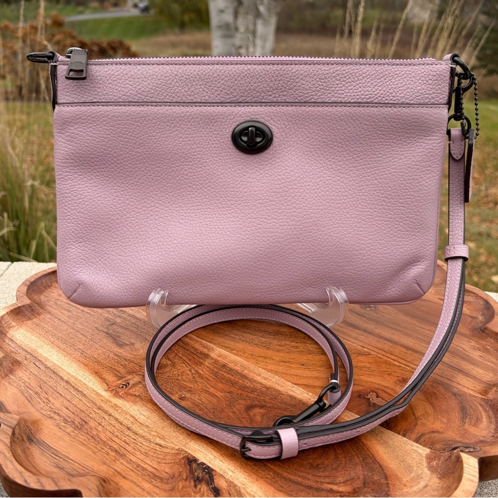 Coach Polly Crossbody Orchid Pink Crossgrain Leather Unused NWOT - Picture 17 of 17